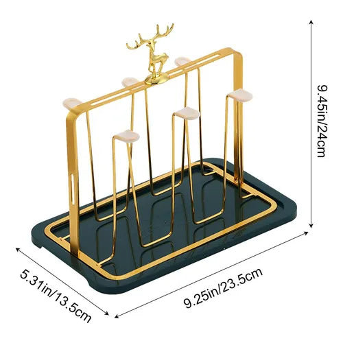 Glass Holder Rack Kitchen Cup & Glass Organizer Stainless Steel (just stand)