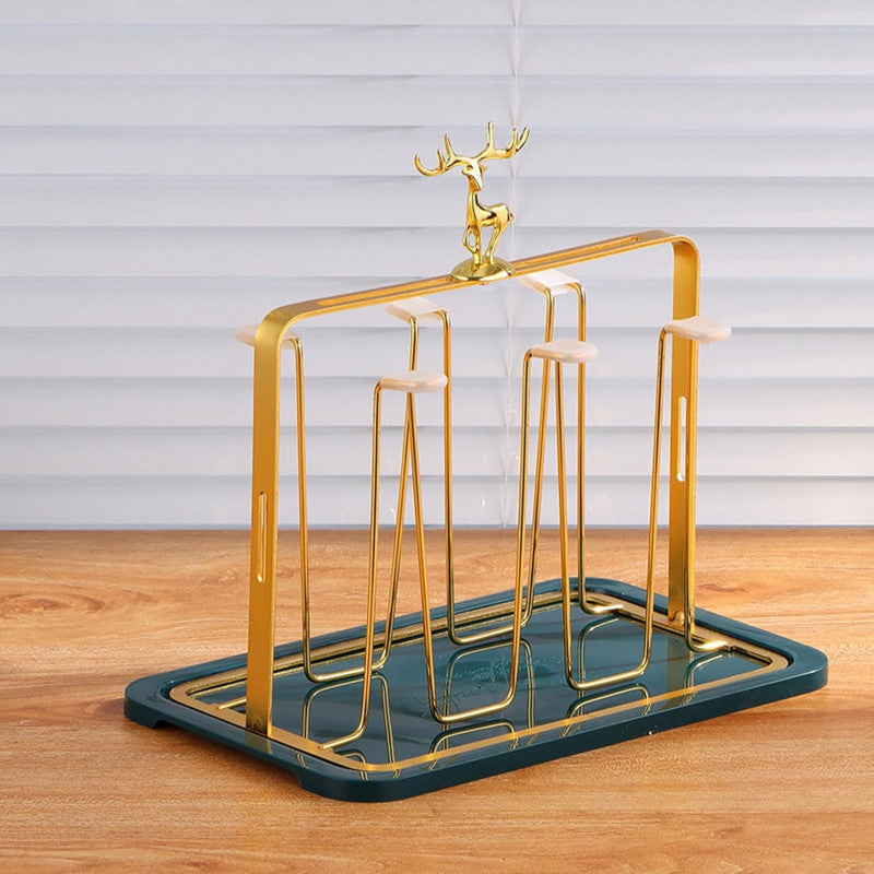 Glass Holder Rack Kitchen Cup & Glass Organizer Stainless Steel (just stand)