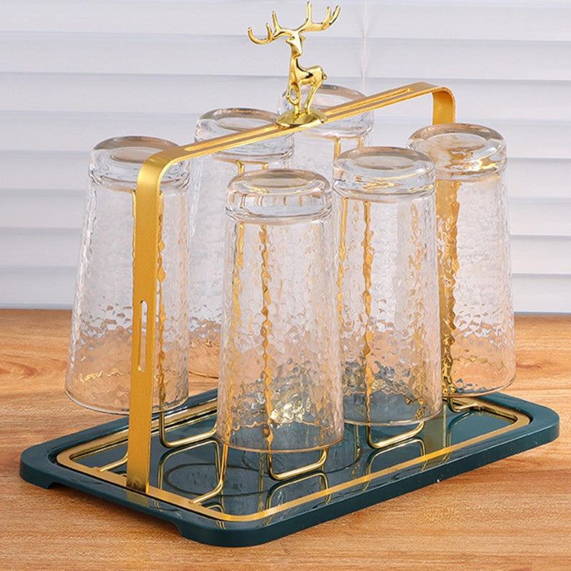 Glass Holder Rack Kitchen Cup & Glass Organizer Stainless Steel (just stand)