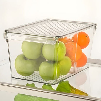 Stackable Clear Storage Organizer With Lid